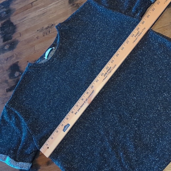 Zara Trafaluc Black Crew Neck Cuffed Short Sleeve Top. Sz M. - Picture 8 of 12